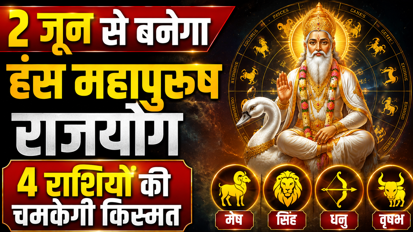 2 जून से बनेगा ‘हंस महापुरुष राजयोग’, 4 राशियों की चमकेगी किस्मत